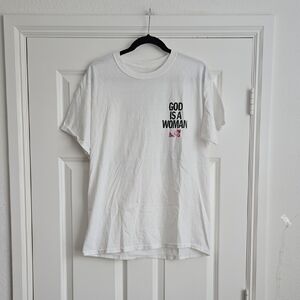 Ariana Grande White Crew Neck Tee